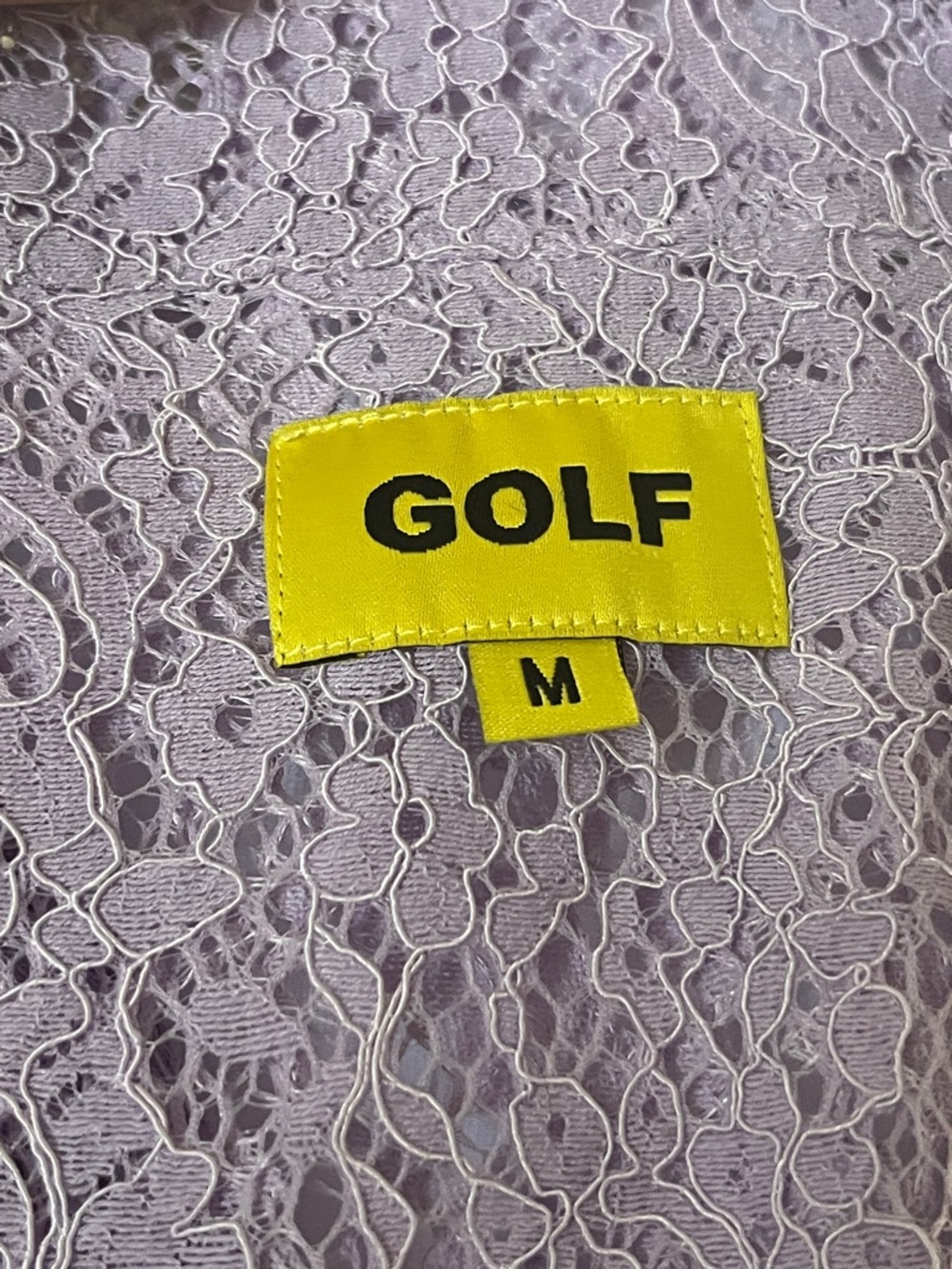 Golf Wang - Tyler the Creator Lavender Lace Short Sleeve Button-Up Top Men's M - Picture 5 of 6